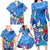 Aloha Hawaii Family Matching Long Sleeve Bodycon Dress and Hawaiian Shirt Dolphins and Fish Hook Hibiscus