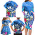 Aloha Hawaii Family Matching Long Sleeve Bodycon Dress and Hawaiian Shirt Dolphins and Fish Hook Hibiscus