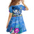 Aloha Hawaii Family Matching Mermaid Dress and Hawaiian Shirt Dolphins and Fish Hook Hibiscus