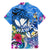 Aloha Hawaii Family Matching Mermaid Dress and Hawaiian Shirt Dolphins and Fish Hook Hibiscus