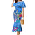 Aloha Hawaii Family Matching Mermaid Dress and Hawaiian Shirt Dolphins and Fish Hook Hibiscus