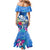 Aloha Hawaii Family Matching Mermaid Dress and Hawaiian Shirt Dolphins and Fish Hook Hibiscus