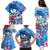 Aloha Hawaii Family Matching Puletasi and Hawaiian Shirt Dolphins and Fish Hook Hibiscus