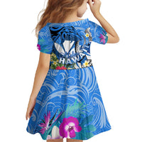 Aloha Hawaii Family Matching Summer Maxi Dress and Hawaiian Shirt Dolphins and Fish Hook Hibiscus DT02 - Polynesian Pride