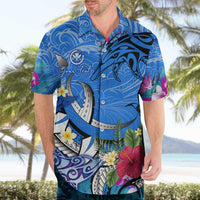 Aloha Hawaii Hawaiian Shirt Dolphins and Fish Hook Hibiscus DT02 - Polynesian Pride