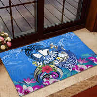 Aloha Hawaii Rubber Doormat Dolphins and Fish Hook Hibiscus DT02 - Polynesian Pride