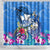 Aloha Hawaii Shower Curtain Dolphins and Fish Hook Hibiscus