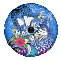 Aloha Hawaii Spare Tire Cover Dolphins and Fish Hook Hibiscus DT02 - Polynesian Pride