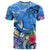 Aloha Hawaii T Shirt Dolphins and Fish Hook Hibiscus