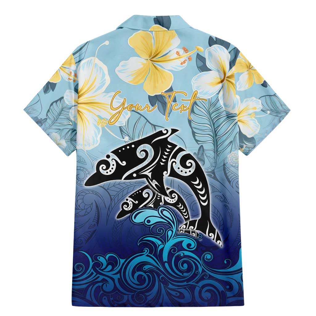 Mother And Baby Dolphins Family Matching Mermaid Dress and Hawaiian Shirt Hawaii Hibiscus