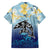 Mother And Baby Dolphins Family Matching Off The Shoulder Long Sleeve Dress and Hawaiian Shirt Hawaii Hibiscus