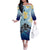 Mother And Baby Dolphins Family Matching Off The Shoulder Long Sleeve Dress and Hawaiian Shirt Hawaii Hibiscus