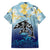 Mother And Baby Dolphins Family Matching Short Sleeve Bodycon Dress and Hawaiian Shirt Hawaii Hibiscus