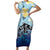 Mother And Baby Dolphins Family Matching Short Sleeve Bodycon Dress and Hawaiian Shirt Hawaii Hibiscus