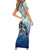 Mother And Baby Dolphins Family Matching Short Sleeve Bodycon Dress and Hawaiian Shirt Hawaii Hibiscus