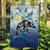 Mother And Baby Dolphins Garden Flag Hawaii Hibiscus