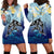 Mother And Baby Dolphins Hoodie Dress Hawaii Hibiscus