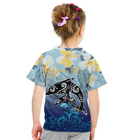 Mother And Baby Dolphins Kid T Shirt Hawaii Hibiscus