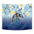 Mother And Baby Dolphins Tapestry Hawaii Hibiscus