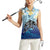 Mother And Baby Dolphins Women Sleeveless Polo Shirt Hawaii Hibiscus