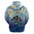 Mother And Baby Dolphins Zip Hoodie Hawaii Hibiscus