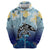 Mother And Baby Dolphins Zip Hoodie Hawaii Hibiscus