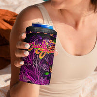 Happy Mardi Gras 4 in 1 Can Cooler Tumbler Mask Feather Colorfull DT02 - Polynesian Pride