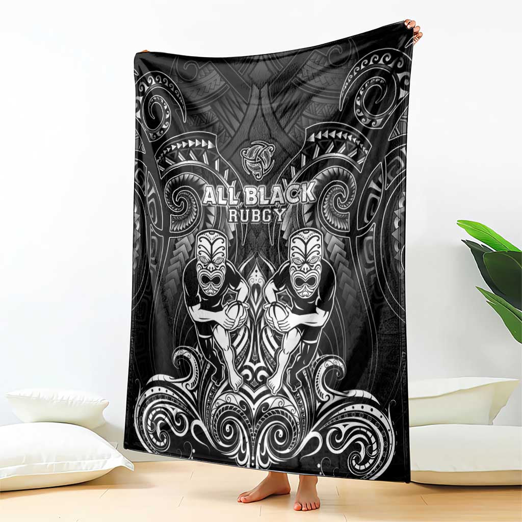 All Black Blanket New Zealand Rugby Mascot Maori