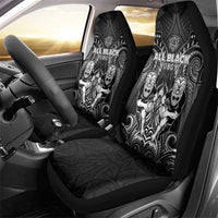 All Black Car Seat Cover New Zealand Rugby Mascot Maori