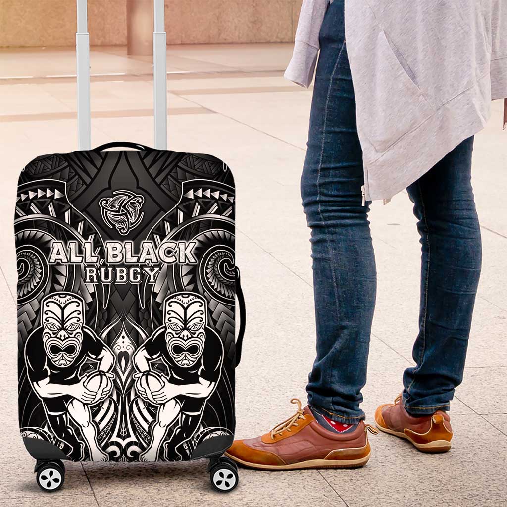 All Black Luggage Cover New Zealand Rugby Mascot Maori