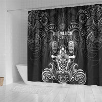 All Black Shower Curtain New Zealand Rugby Mascot Maori
