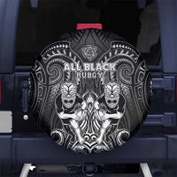 All Black Spare Tire Cover New Zealand Rugby Mascot Maori