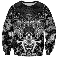 Personalized All Black Sweatshirt New Zealand Rugby Mascot Maori