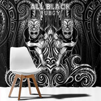 All Black Window Curtain New Zealand Rugby Mascot Maori