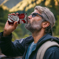 New Zealand Aotearoa Rugby 4 in 1 Can Cooler Tumbler Maori Fern Tattoo Art