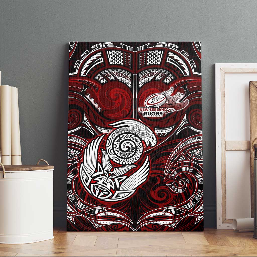 New Zealand Aotearoa Rugby Canvas Wall Art Maori Fern Tattoo Art