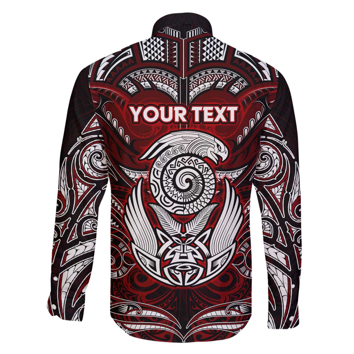 Personalized New Zealand Aotearoa Rugby Family Matching Off The Shoulder Long Sleeve Dress and Hawaiian Shirt Maori Fern Tattoo Art