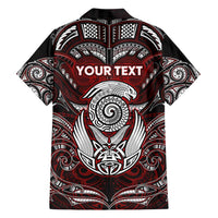 Personalized New Zealand Aotearoa Rugby Family Matching Puletasi and Hawaiian Shirt Maori Fern Tattoo Art