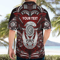 Personalized New Zealand Aotearoa Rugby Hawaiian Shirt Maori Fern Tattoo Art