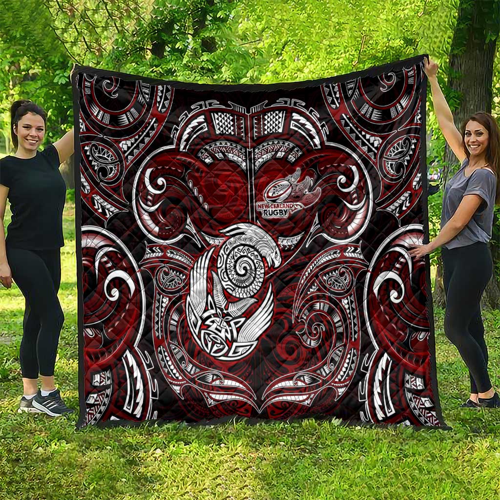 New Zealand Aotearoa Rugby Quilt Maori Fern Tattoo Art