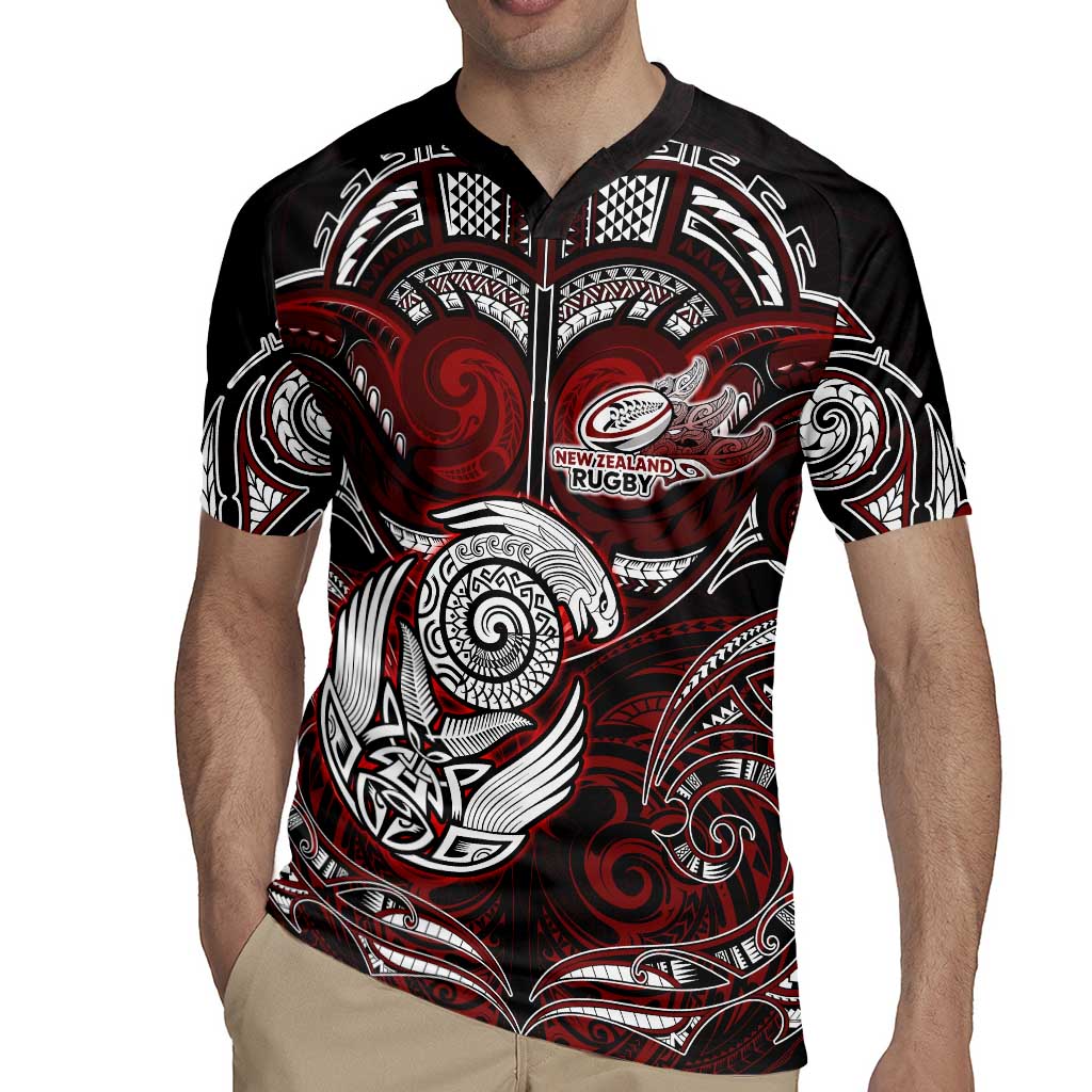 Personalized New Zealand Aotearoa Rugby Rugby Jersey Maori Fern Tattoo Art