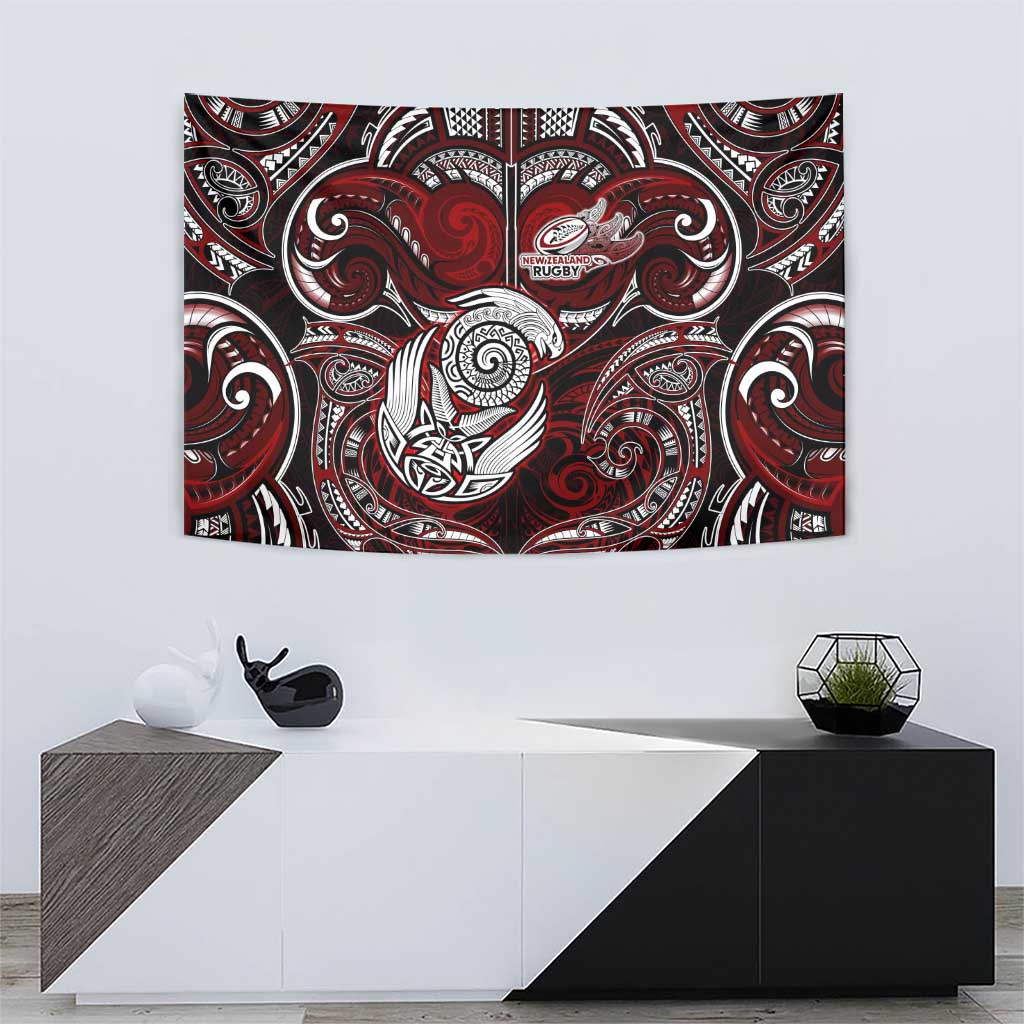 New Zealand Aotearoa Rugby Tapestry Maori Fern Tattoo Art