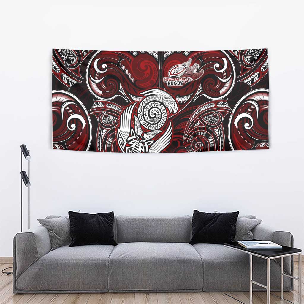 New Zealand Aotearoa Rugby Tapestry Maori Fern Tattoo Art