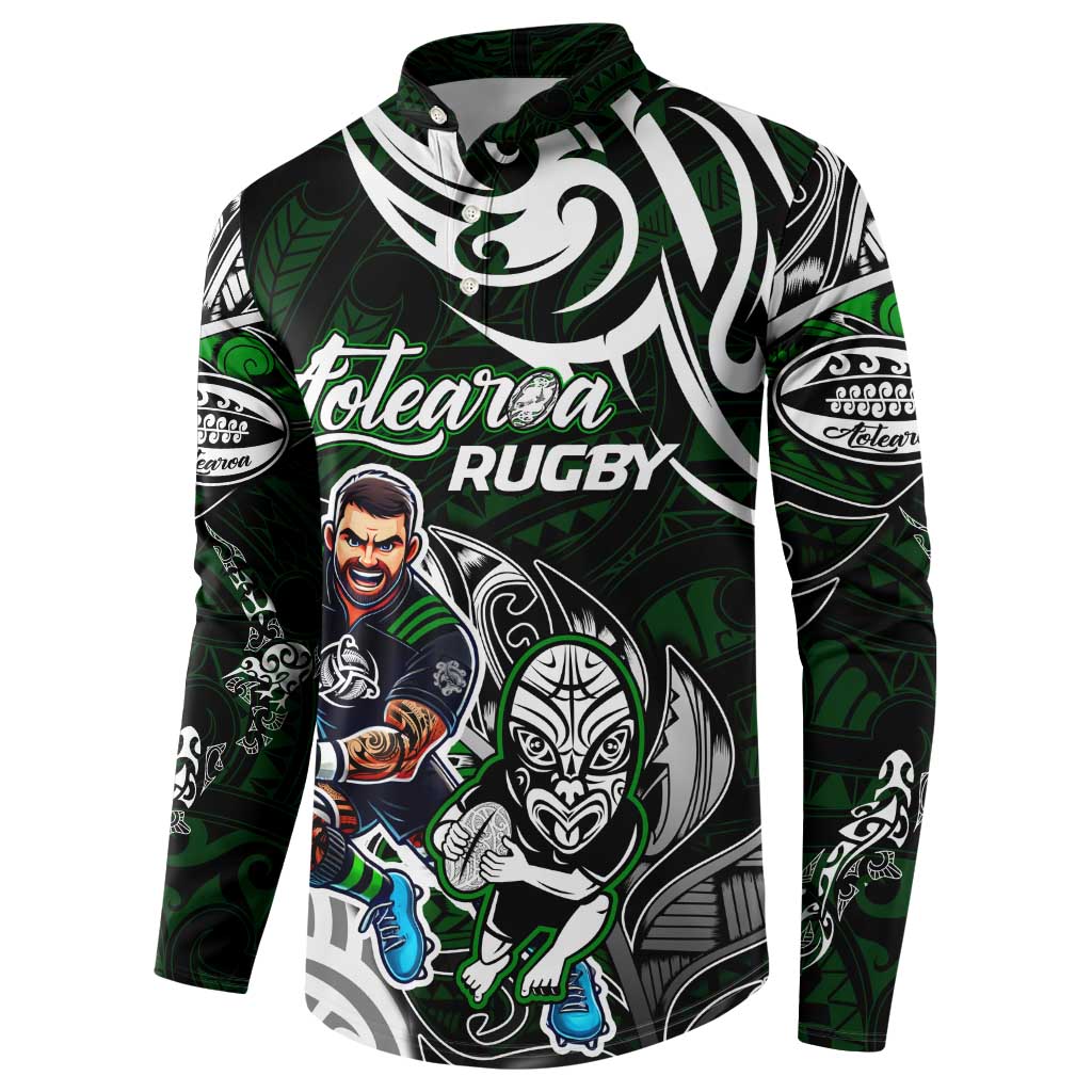 Personalized NZ Aotearoa Rugby Button Sweatshirt New Zealand Silver Fern