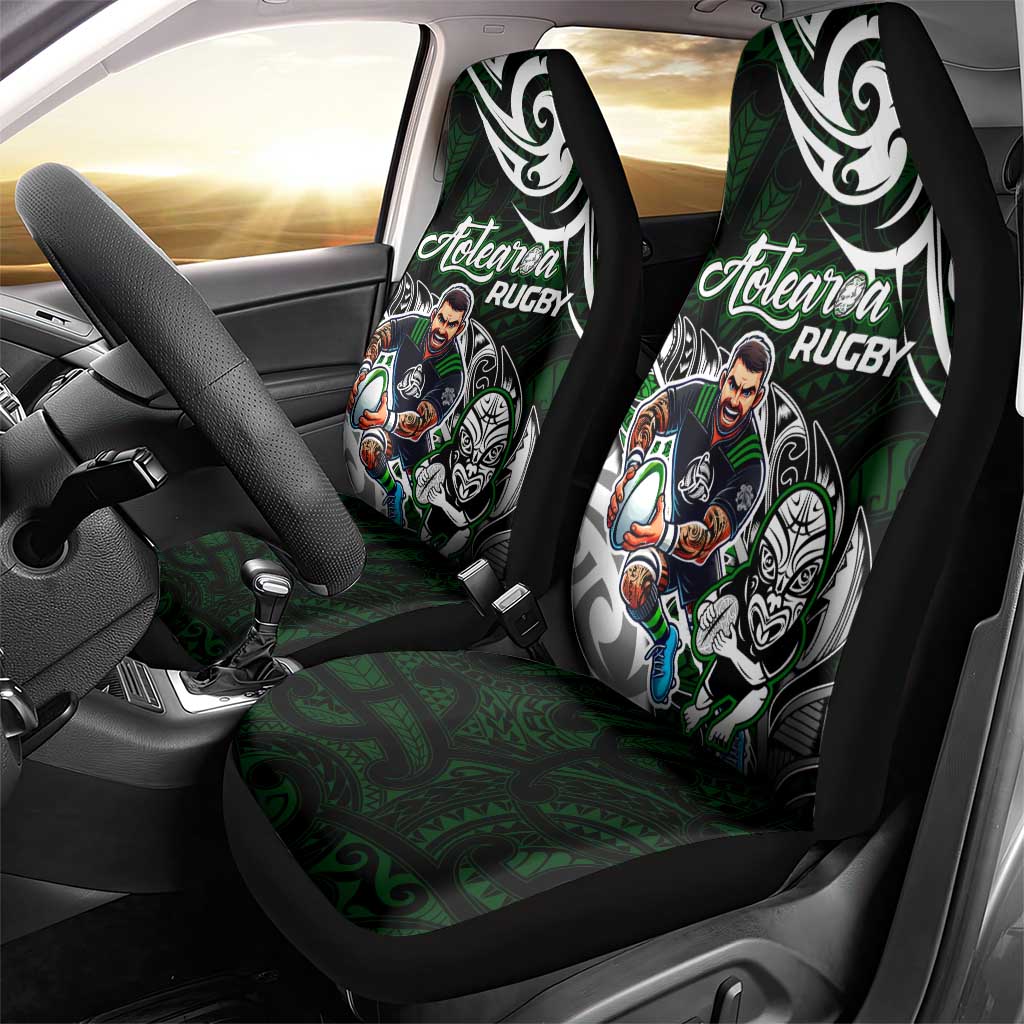 NZ Aotearoa Rugby Car Seat Cover New Zealand Silver Fern