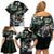 Personalized NZ Aotearoa Rugby Family Matching Off Shoulder Short Dress and Hawaiian Shirt New Zealand Silver Fern