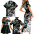 Personalized NZ Aotearoa Rugby Family Matching Short Sleeve Bodycon Dress and Hawaiian Shirt New Zealand Silver Fern