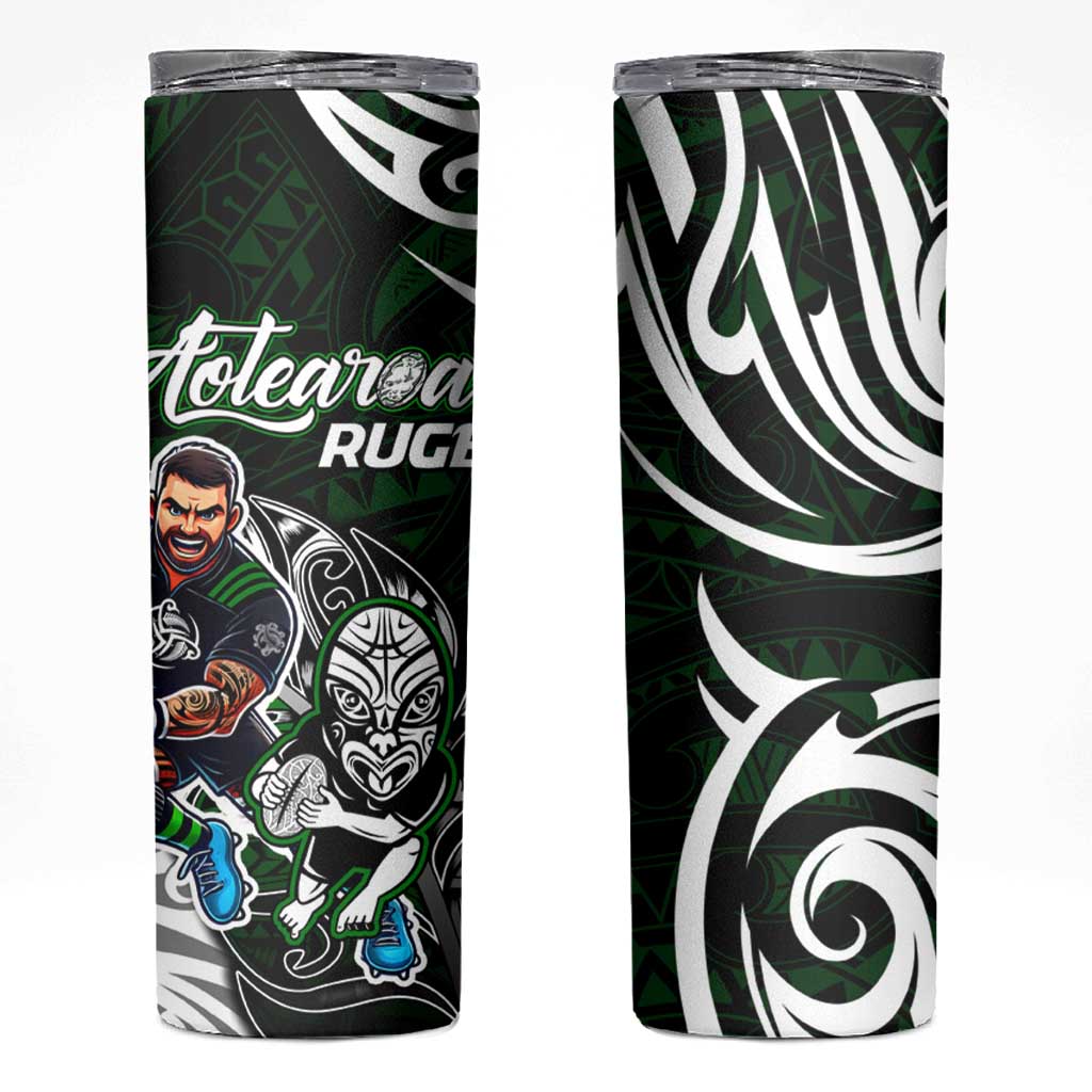 NZ Aotearoa Rugby Skinny Tumbler New Zealand Silver Fern