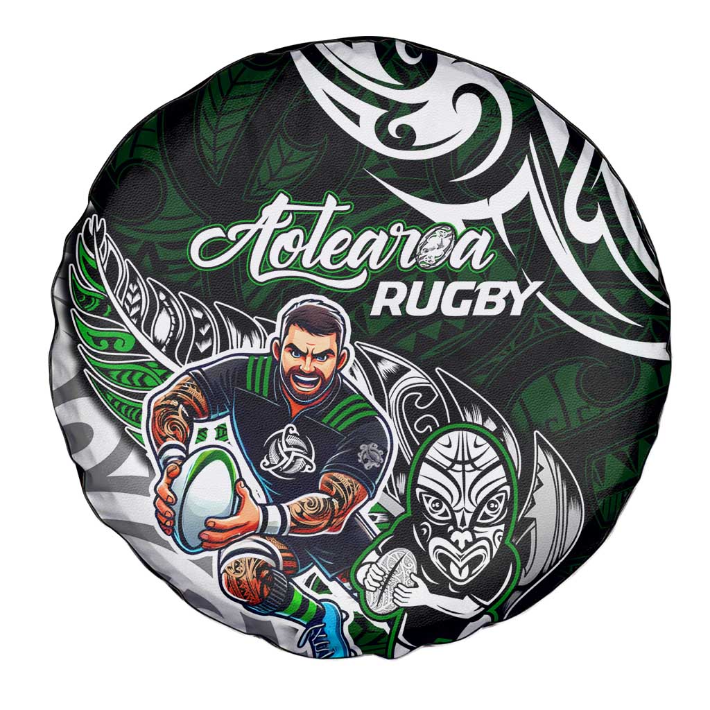 NZ Aotearoa Rugby Spare Tire Cover New Zealand Silver Fern