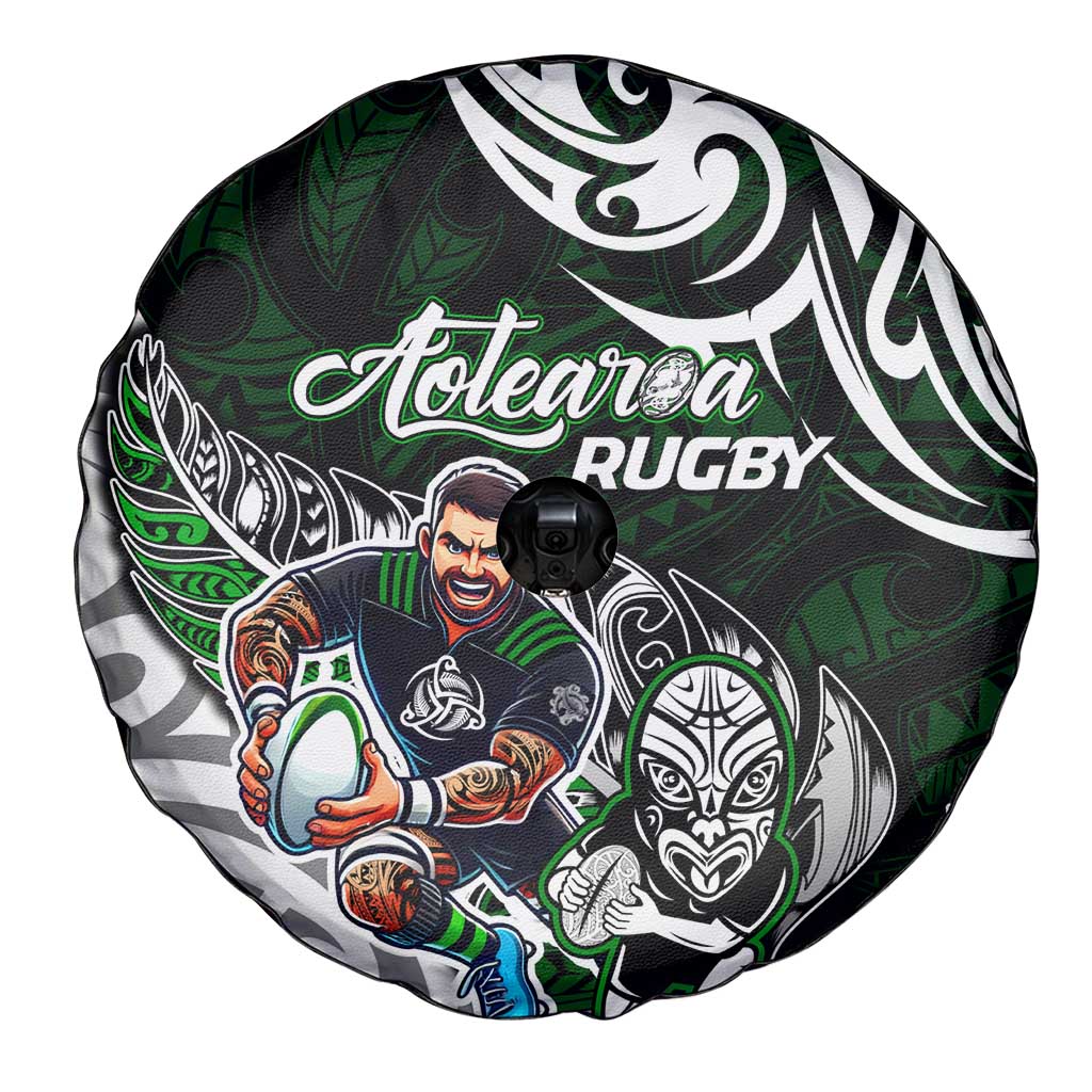 NZ Aotearoa Rugby Spare Tire Cover New Zealand Silver Fern